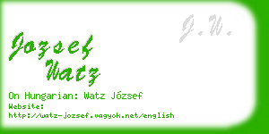 jozsef watz business card